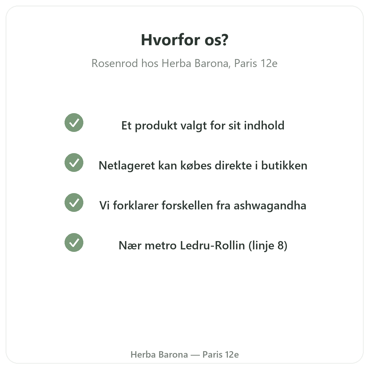 Hvorfor købe rhodiola i Paris hos Herba Barona Paris 12
