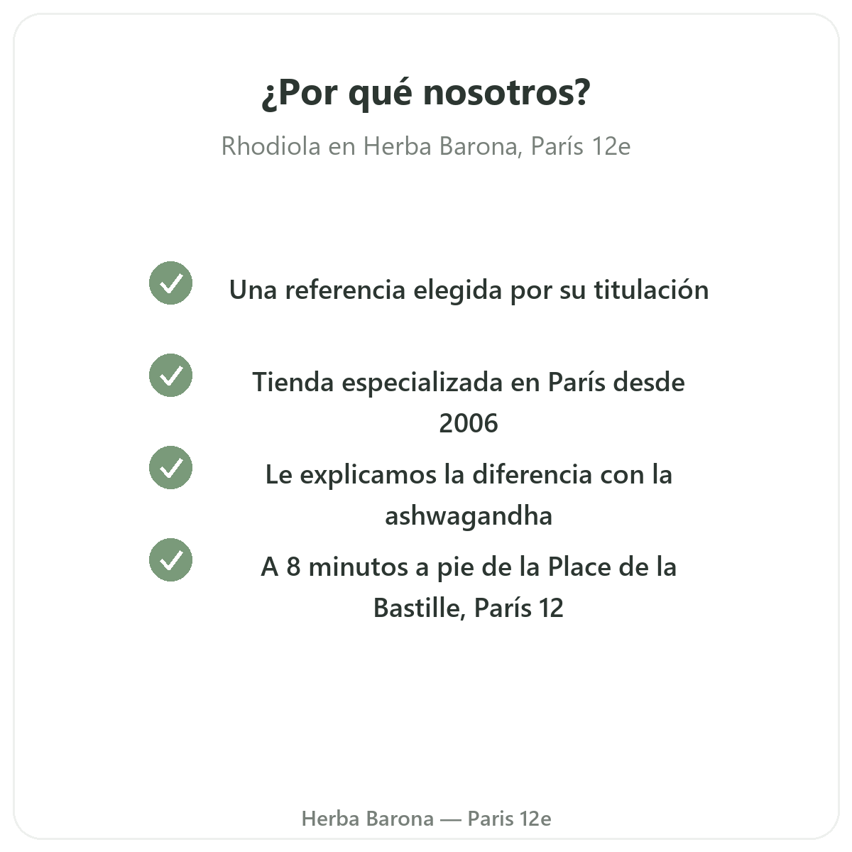 Por qué comprar Rhodiola en París en Herba Barona