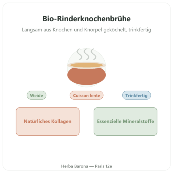 Bio-Rinderknochenbrühe – 350 ml – Jarmino Vorstellung Paris Herba Barona
