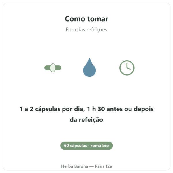 Grenade Bio Dynveo 375 mg como tomar fora das refeições Paris Herba Barona