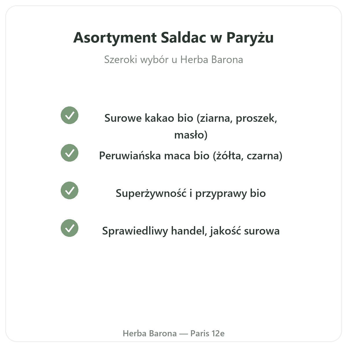 Oferta Saldac w Paryżu w Herba Barona