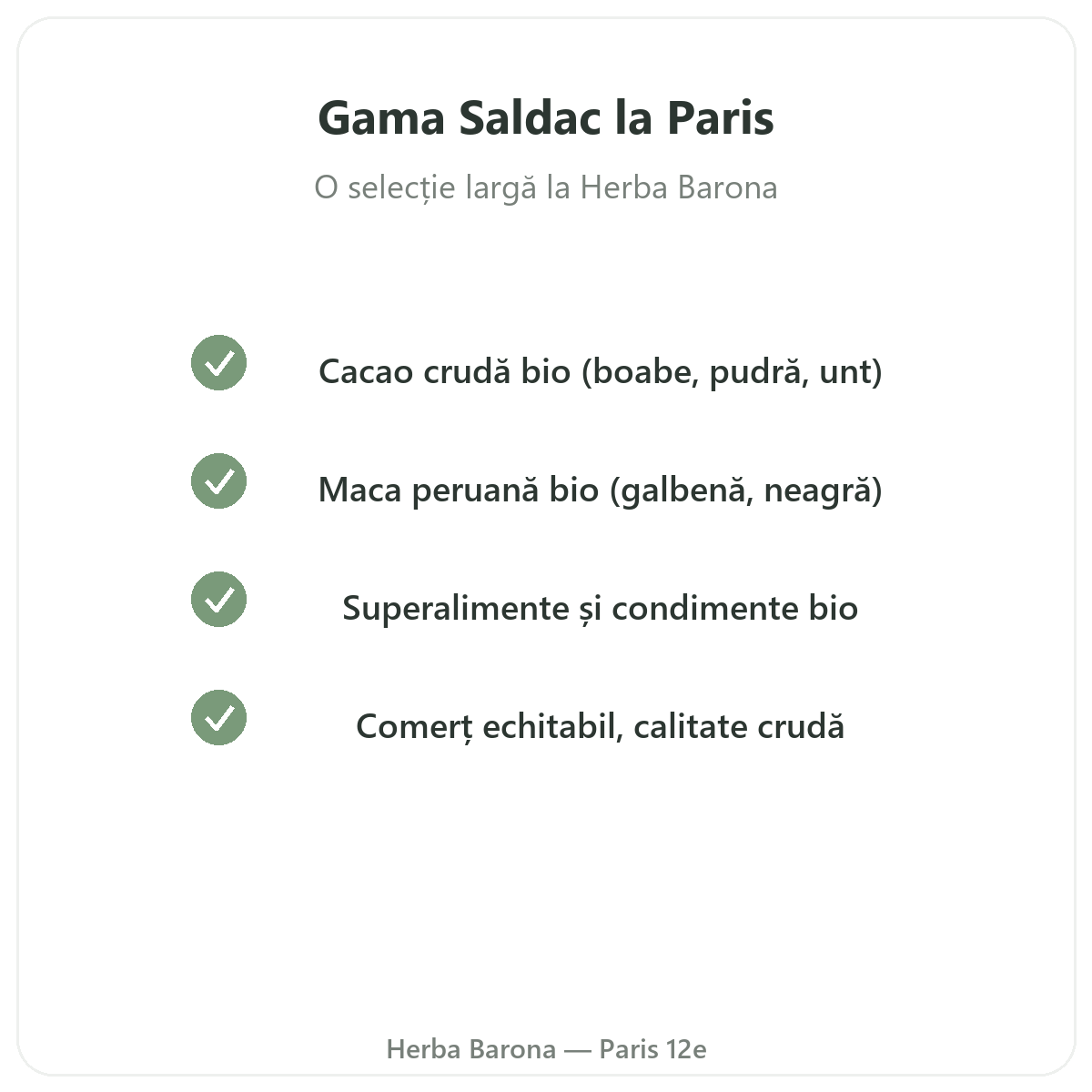 Gama Saldac la Paris la Herba Barona Paris, arondismentul 12