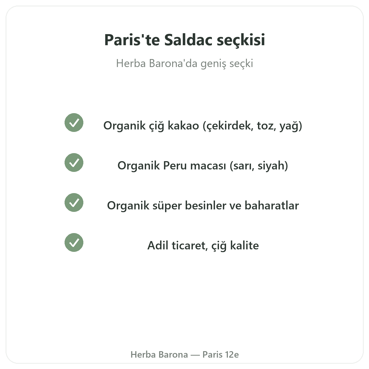 Herba Barona Paris 12. bölgede Saldac ürün serisi