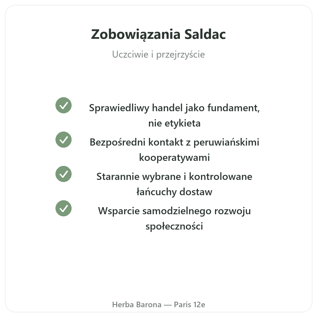 Saldac — zaangażowanie jakościowe i surowce objęte patentem — Herba Barona