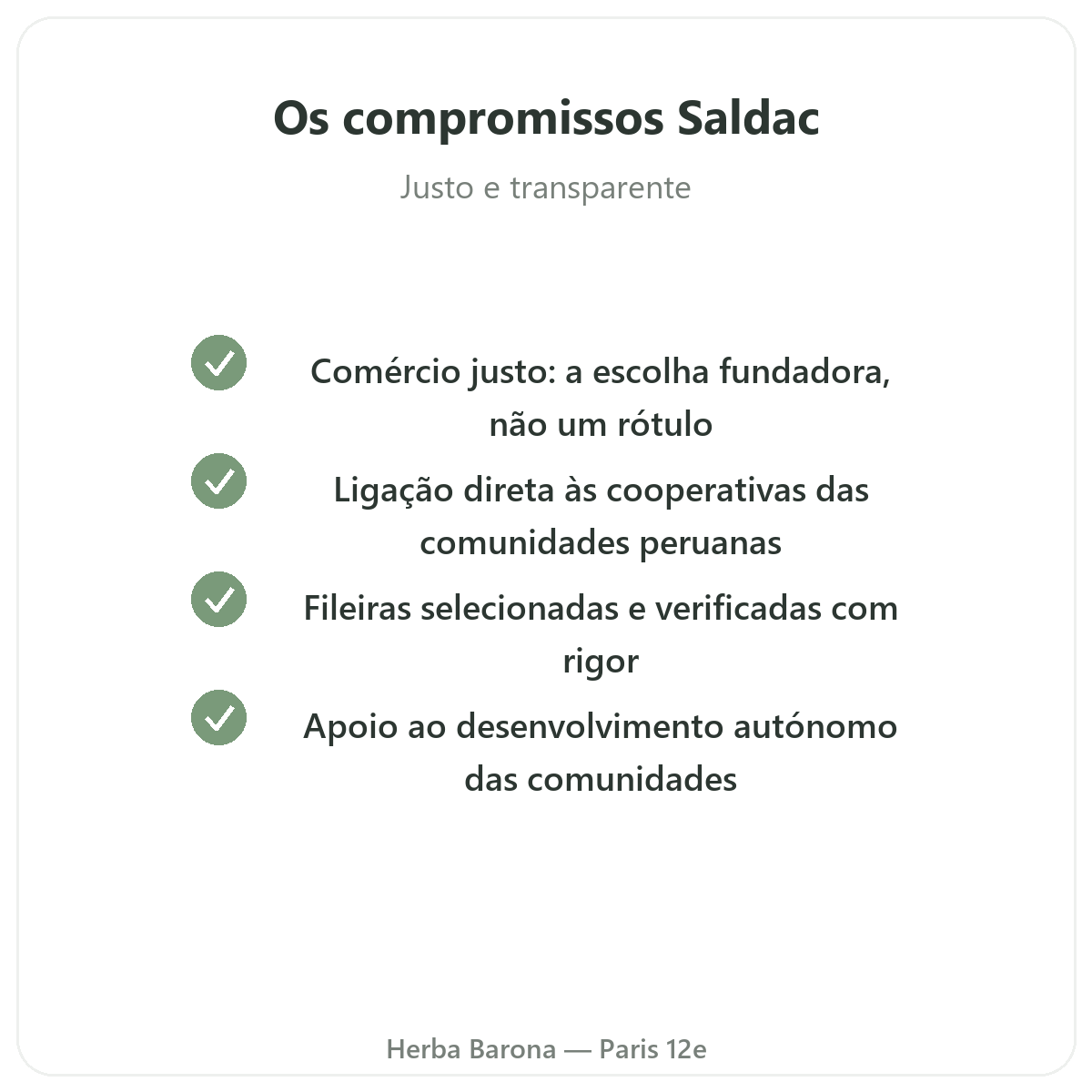 Saldac Paris - compromissos de qualidade e matérias-primas patenteadas na Herba Barona
