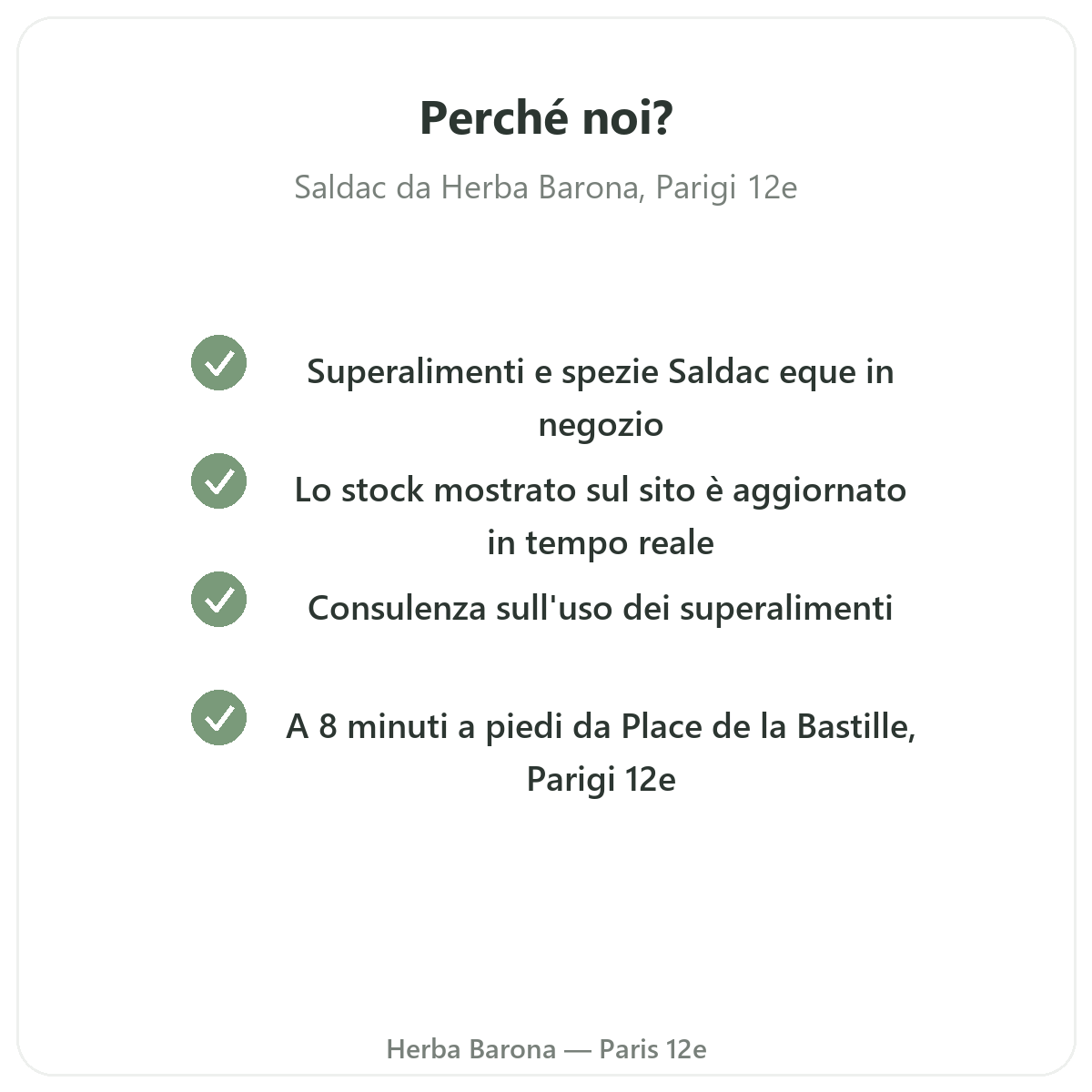 Pourquoi acheter Saldac a Paris chez Herba Barona Paris 12e