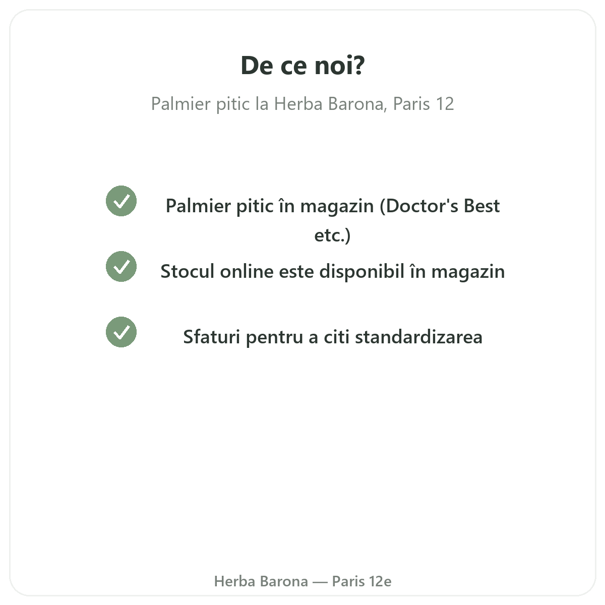 De ce să cumpărați Saw Palmetto Paris la Paris de la Herba Barona Paris 12e