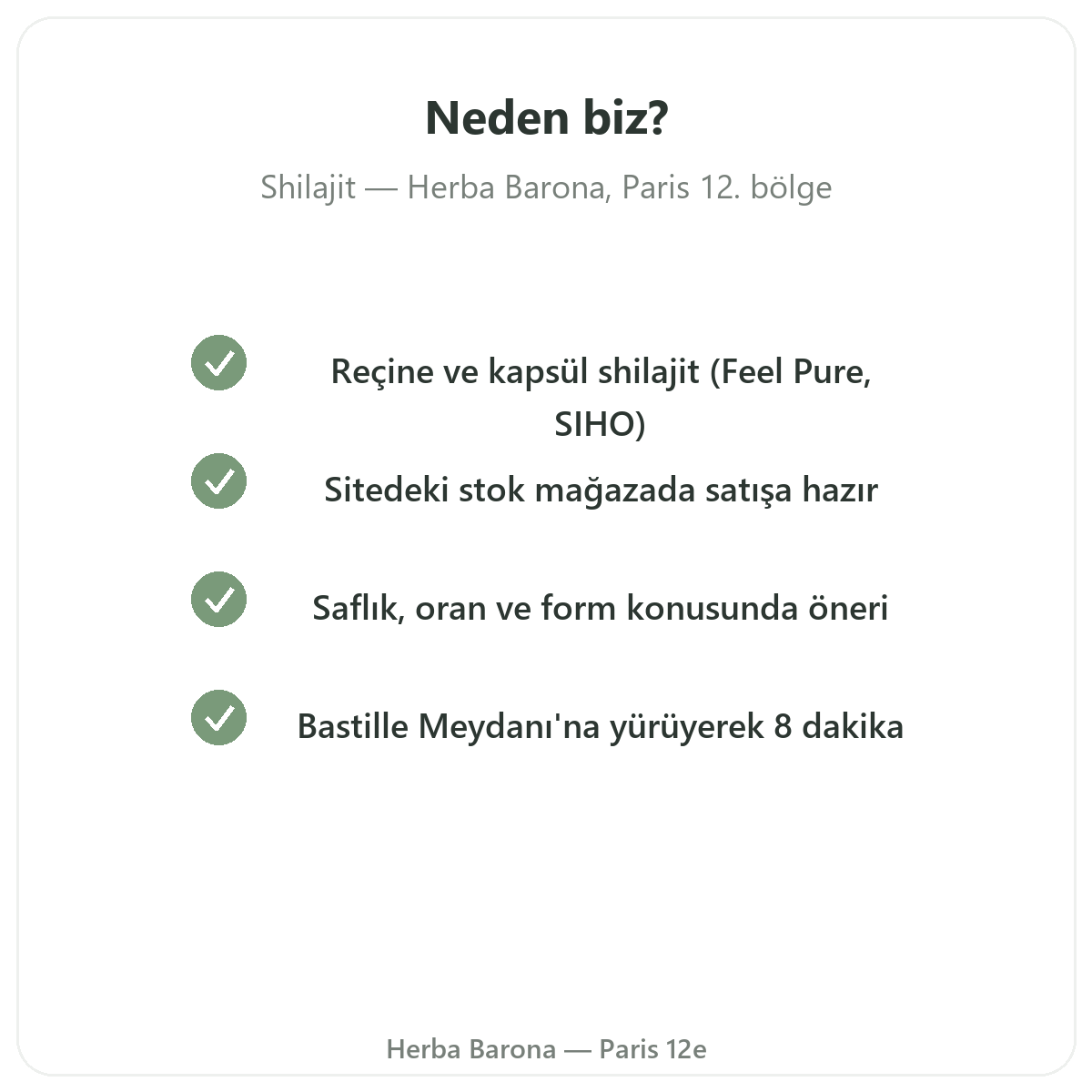 Paris’te Shilajit reçinesi neden Herba Barona’dan alınmalı