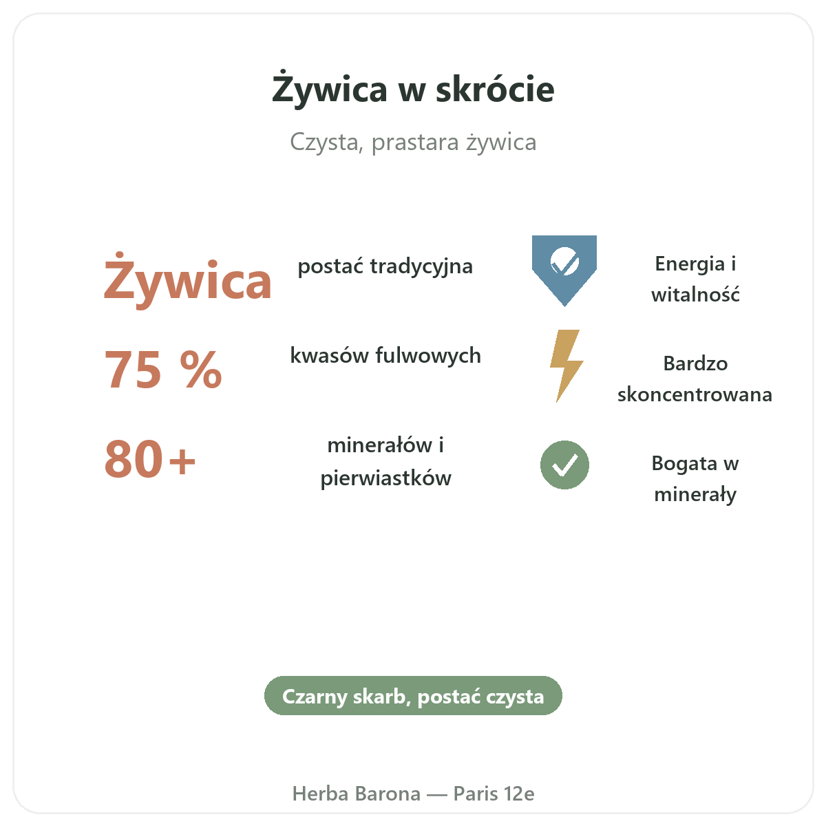 Żywica shilajit w skrócie - kluczowe informacje w Herba Barona, Paryż 12