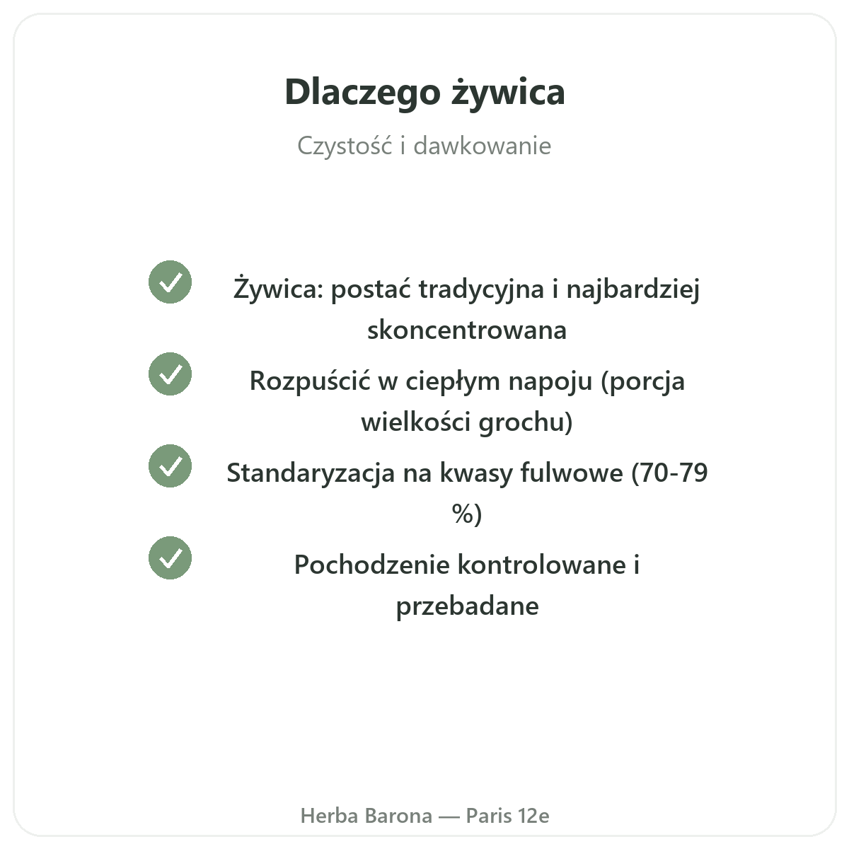 Żywica shilajit - zobowiązania jakościowe Herba Barona, Paryż 12