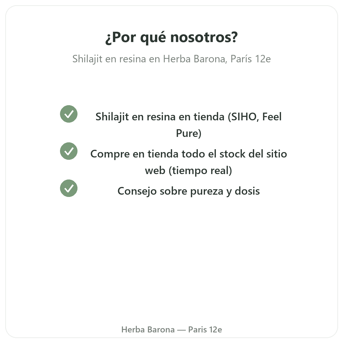 Por que comprar Shilajit en resina en Paris en Herba Barona Paris 12e