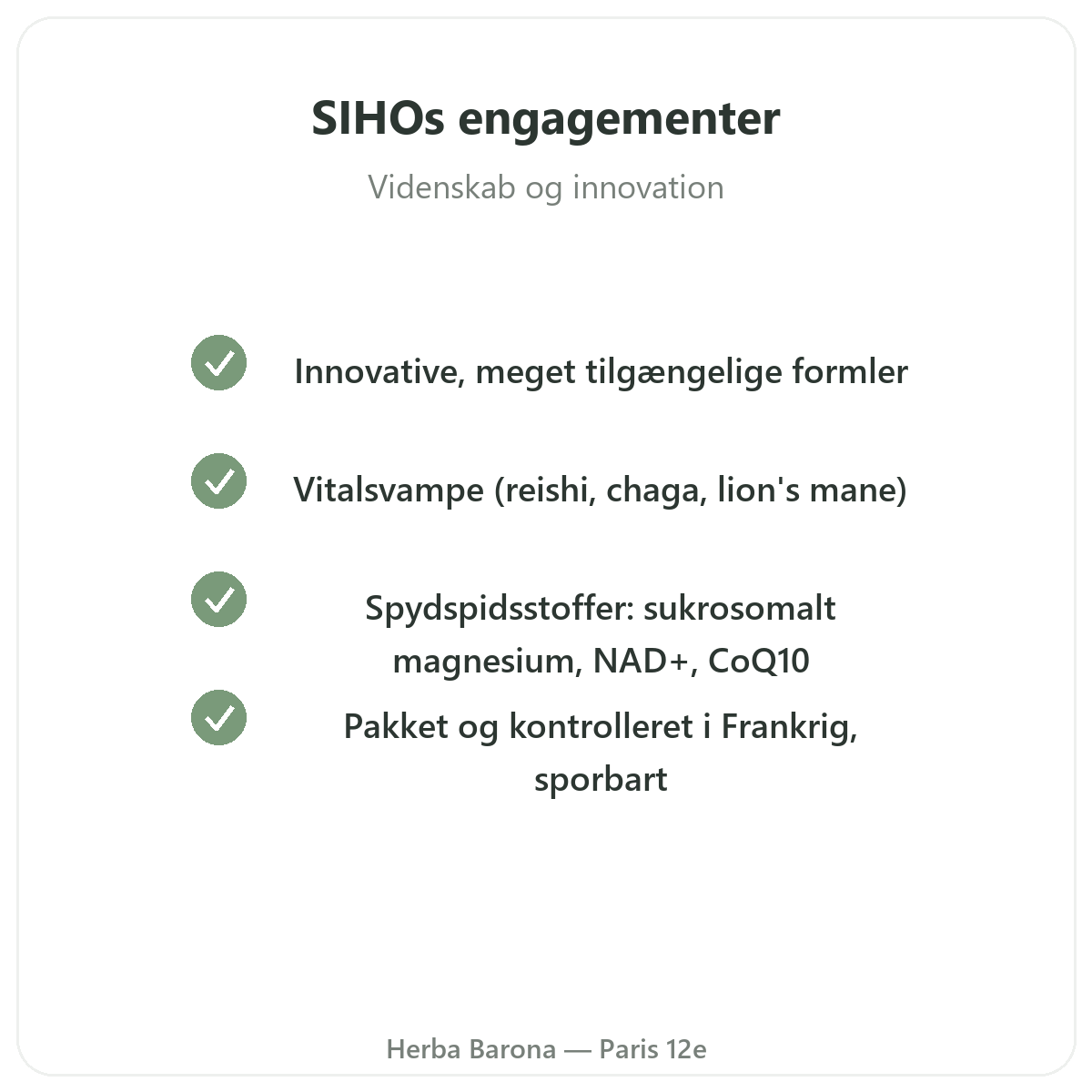 SIHO Paris - kvalitetsløfter hos Herba Barona Paris 12