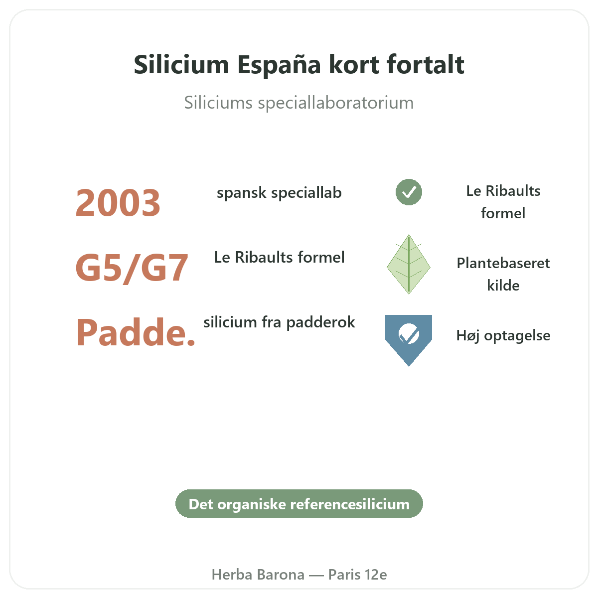 Silicium España i korte træk - organisk silicium Loïc Le Ribault