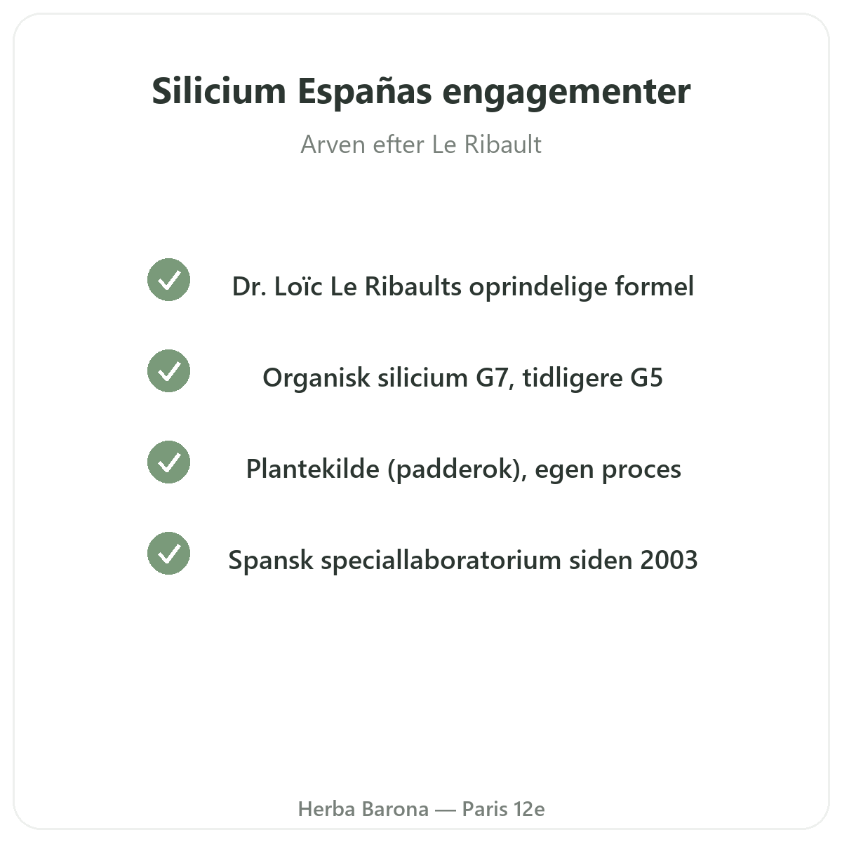 Silicium España - kvalitetsløfter hos Herba Barona Paris 12