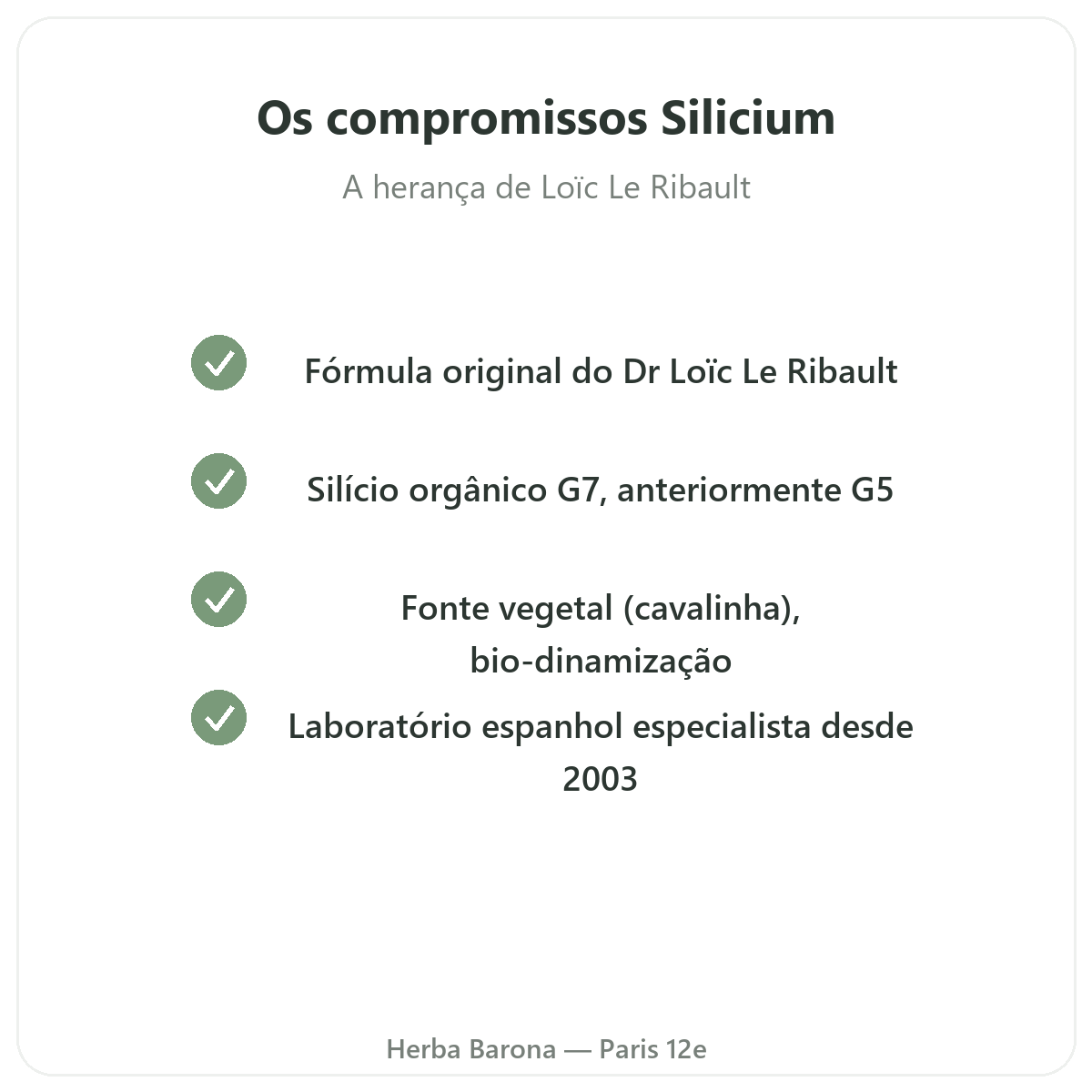 Silicium España - compromissos de qualidade na Herba Barona Paris 12e