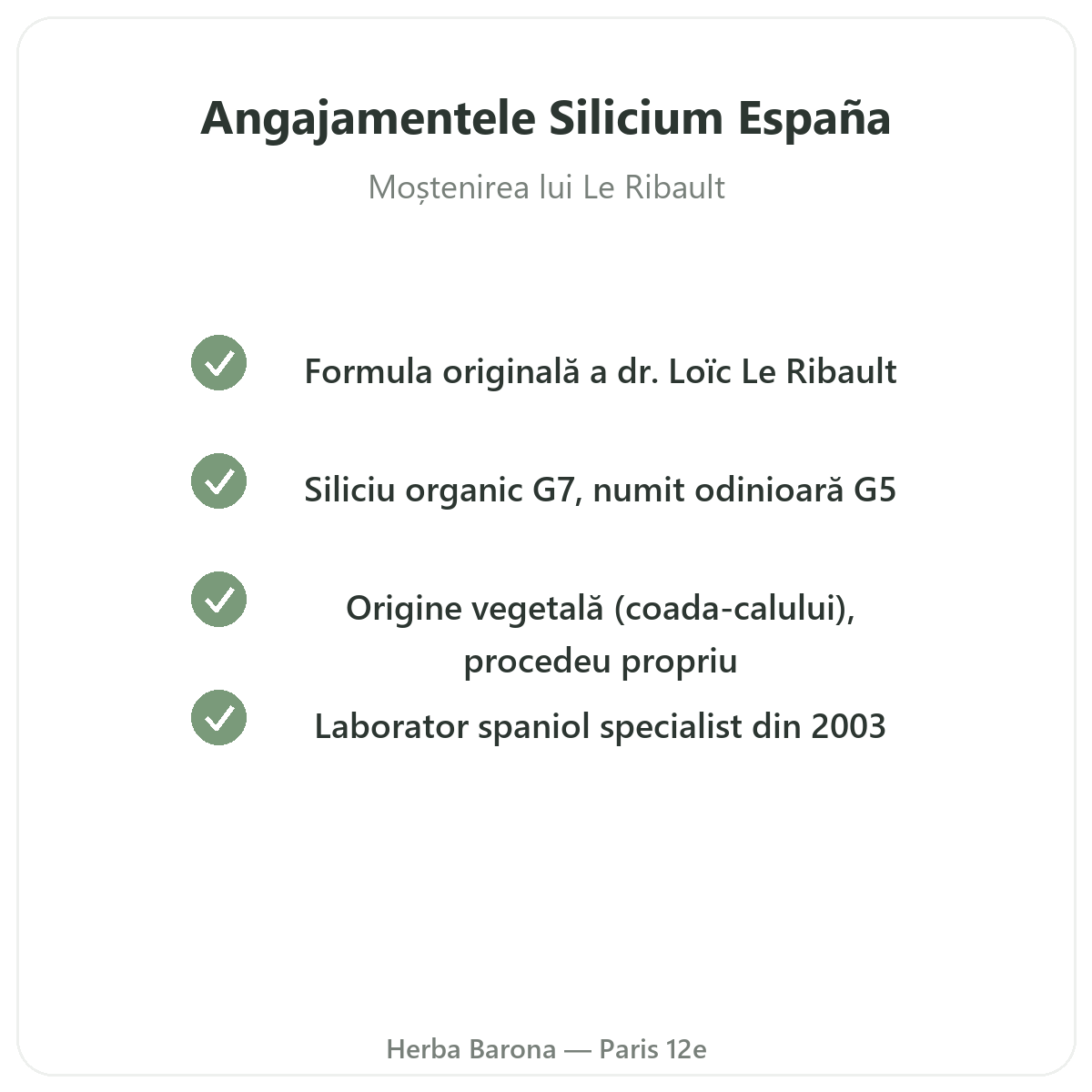 Silicium España - angajamente de calitate la Herba Barona, Paris, arondismentul 12