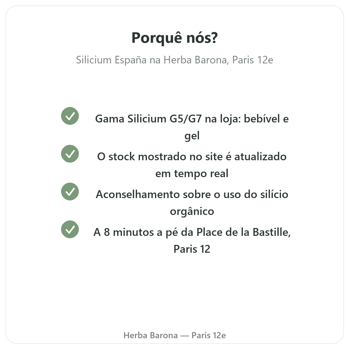 Porquê comprar Silicium España em Paris na Herba Barona