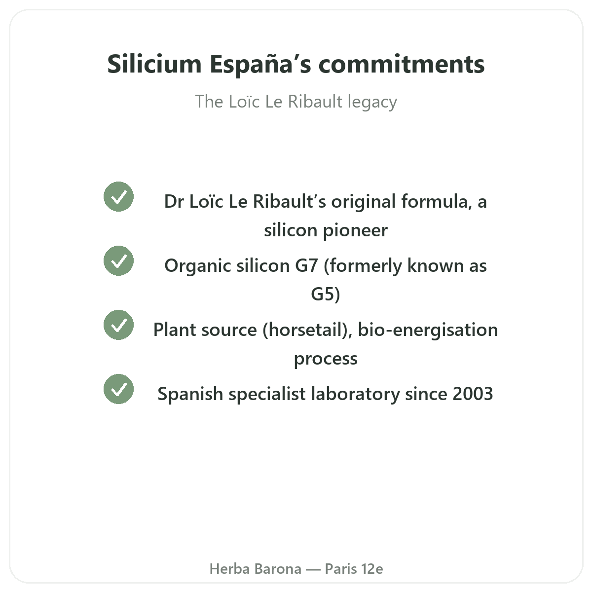 Silicon Paris - quality commitments at Herba Barona Paris 12e