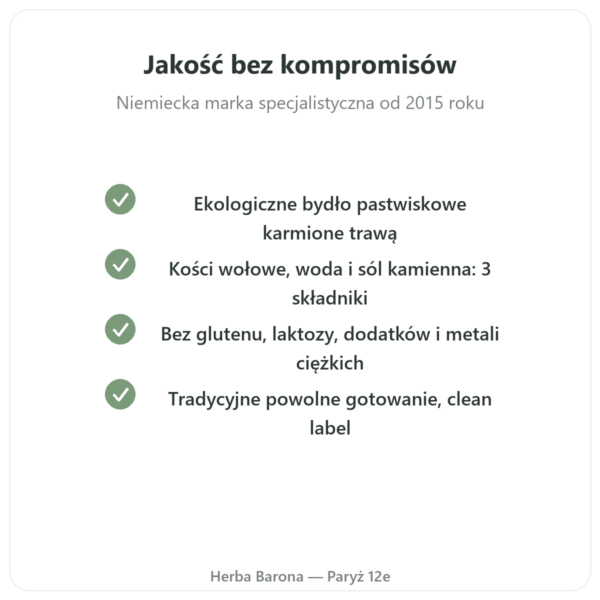 Skoncentrowany bulion z kości wołowych 220 g – Jarmino jakość Paris Herba Barona