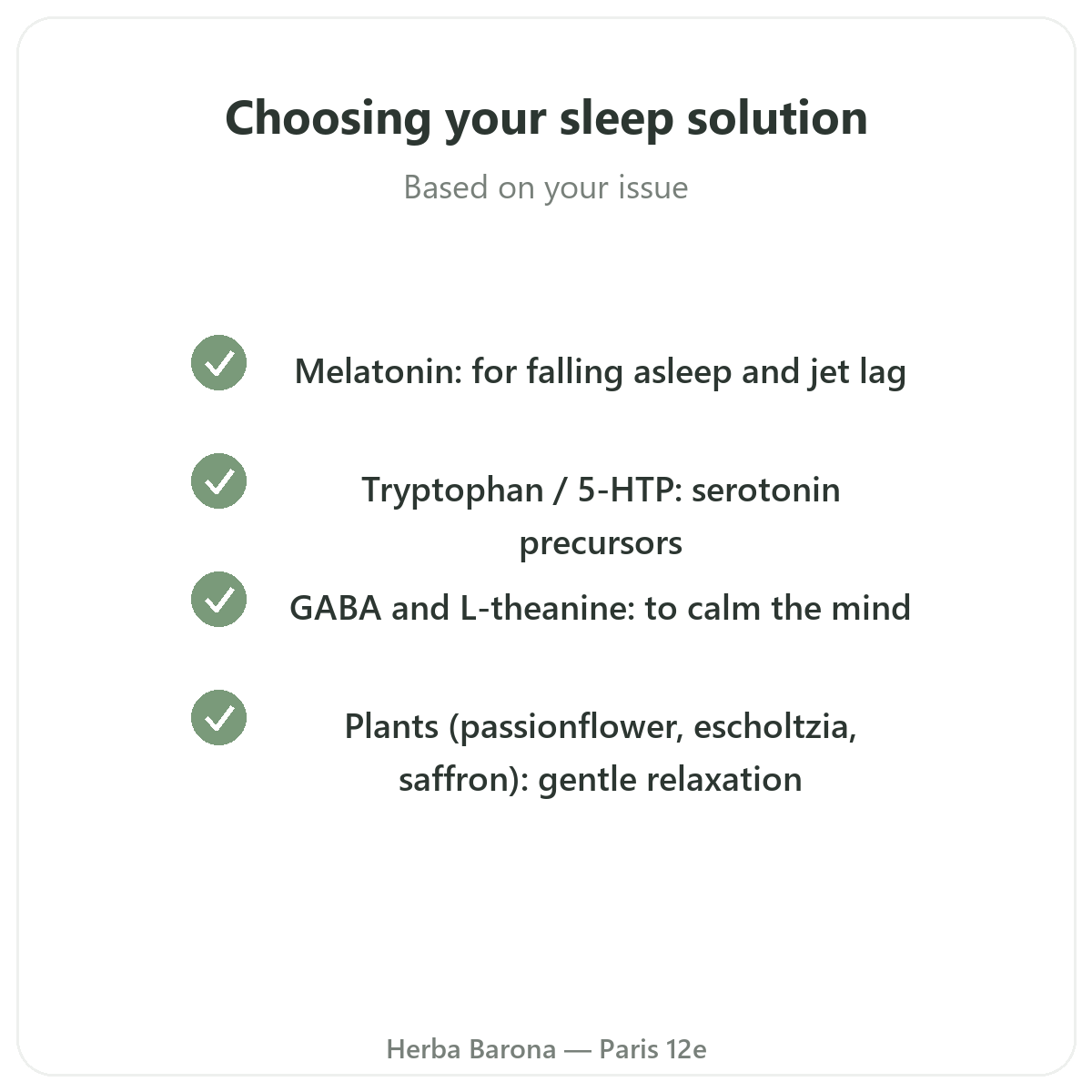 Sommeil Paris Paris - engagements qualite chez Herba Barona Paris 12e