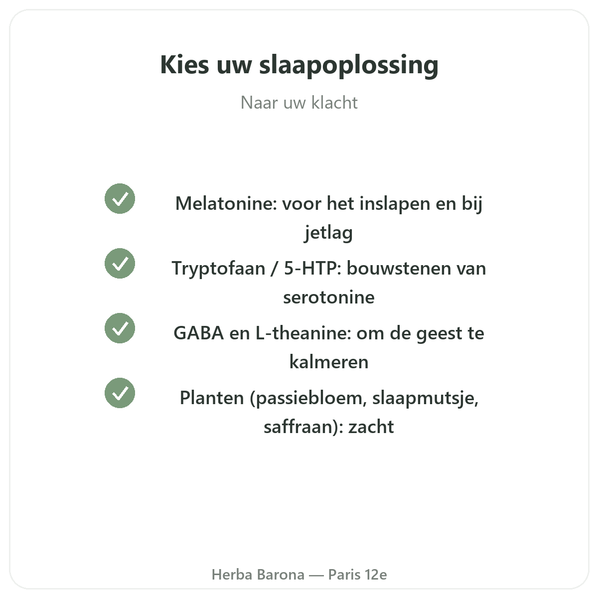 Slaap Parijs - kwaliteitsbeloften bij Herba Barona Parijs 12e