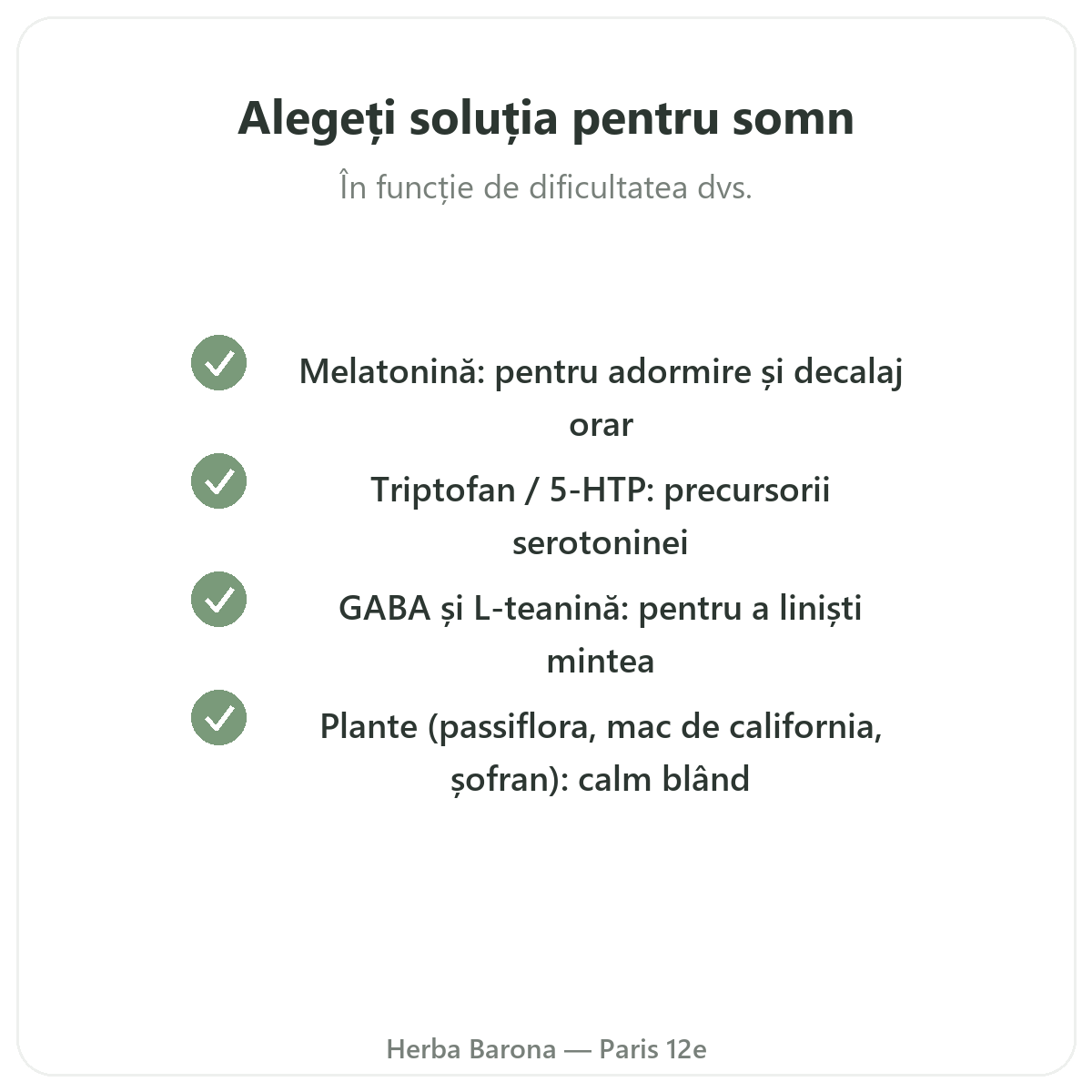 Somn Paris - angajamente de calitate la Herba Barona Paris, arondismentul 12