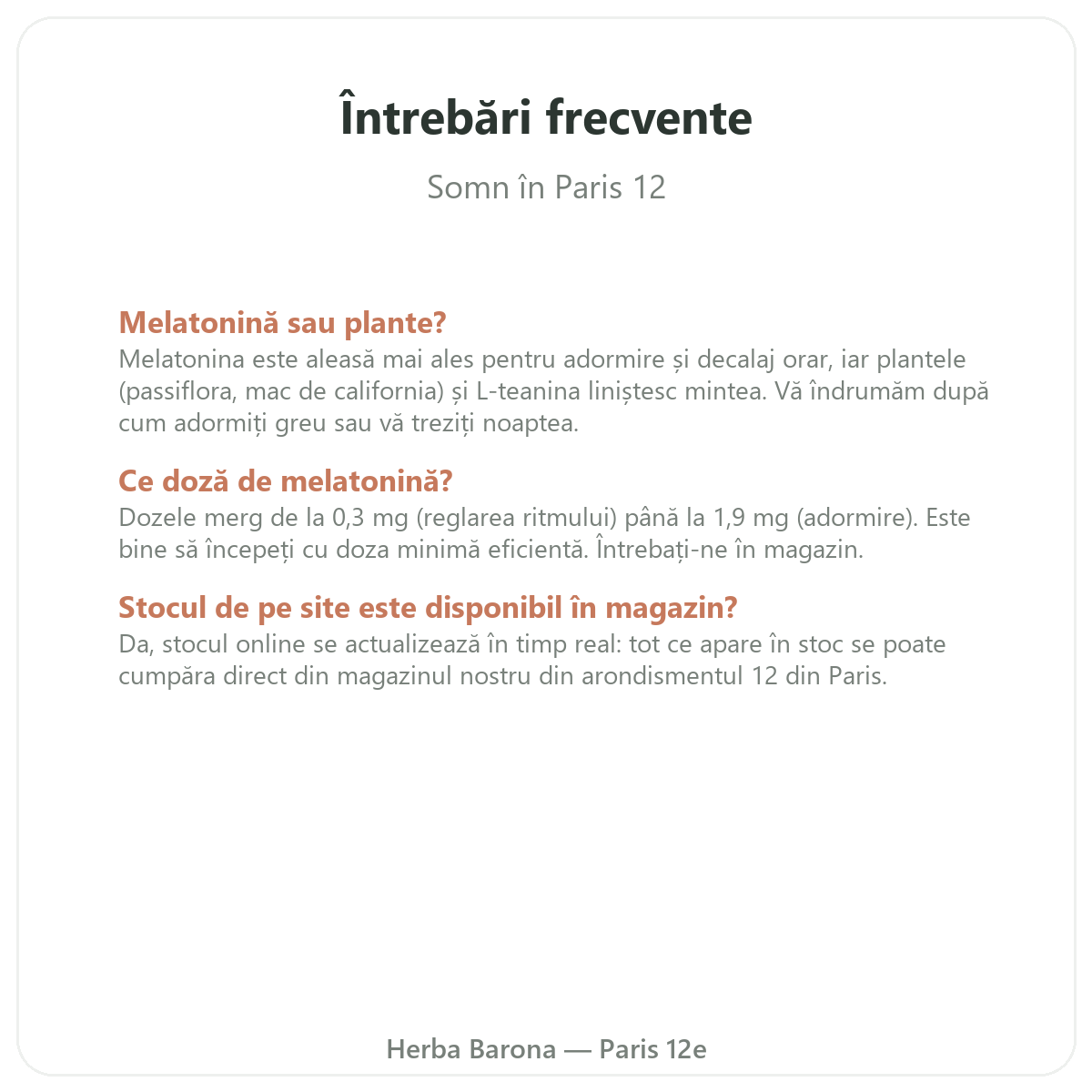 Întrebări frecvente Somn Paris la Paris - Herba Barona Paris, arondismentul 12