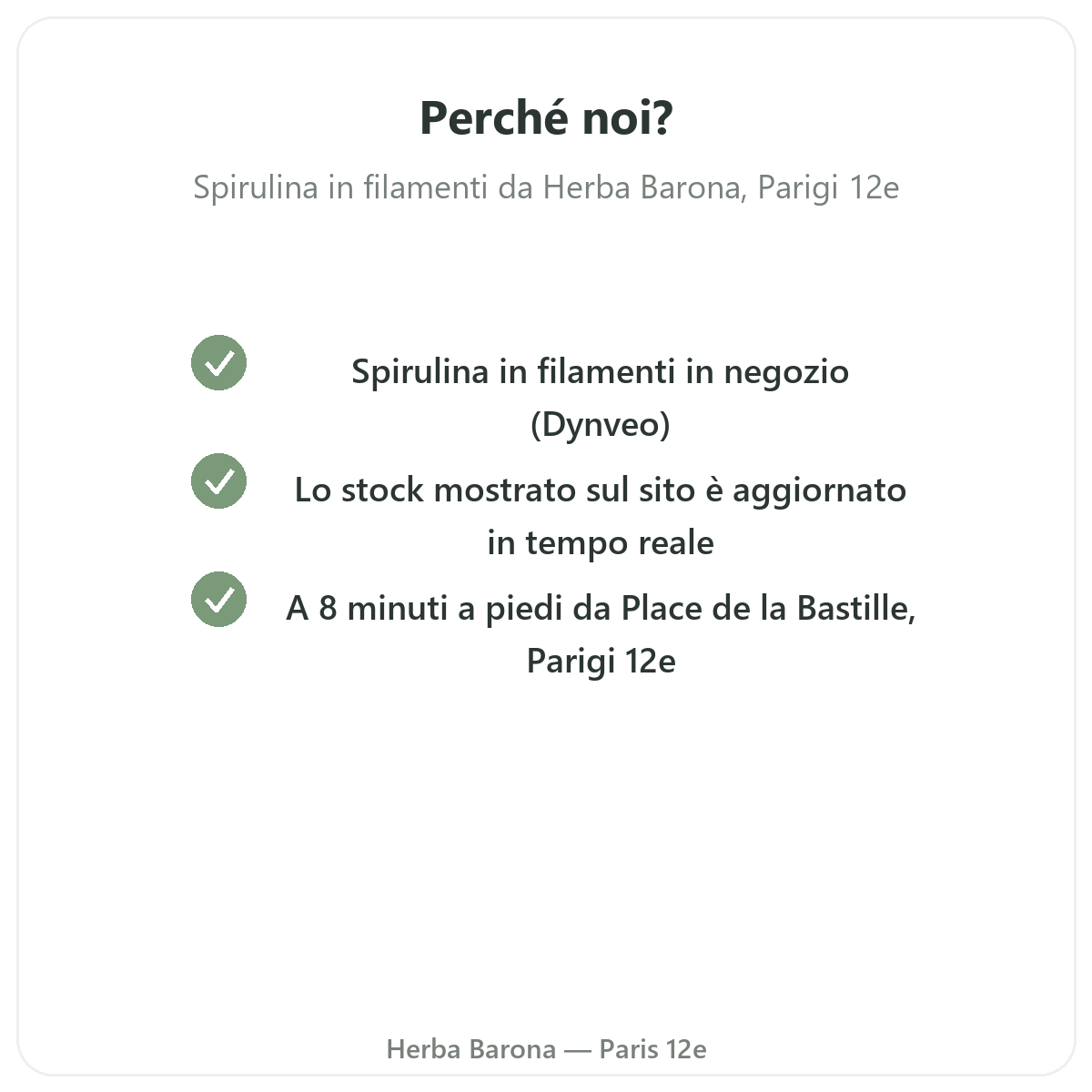 Perché acquistare Spirulina in scaglie a Parigi da Herba Barona Parigi 12e