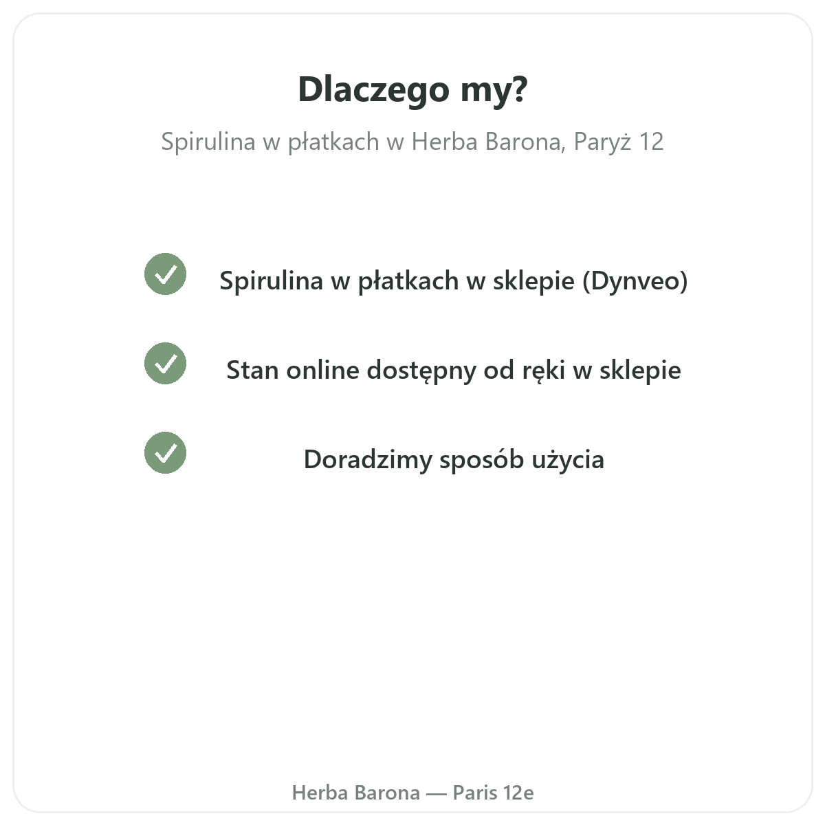 Dlaczego zamówić spirulinę w gałązkach do Polski - wysyłka Herba Barona