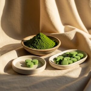 Espirulina, chlorella e klamath