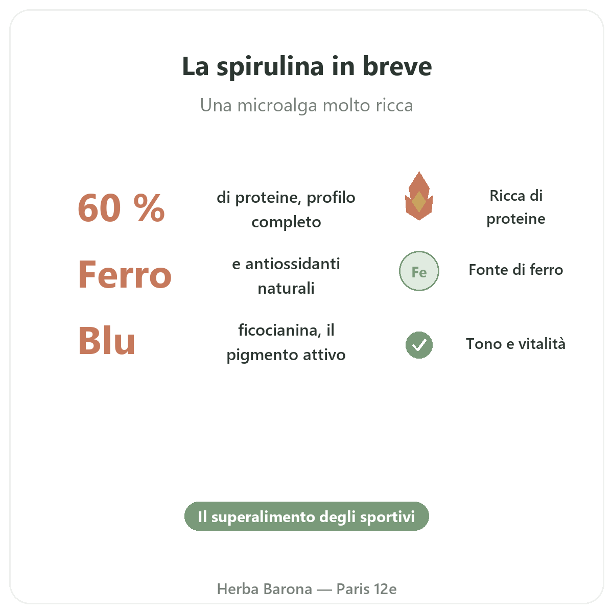 Spirulina Parigi in breve - dati chiave da Herba Barona Parigi 12e