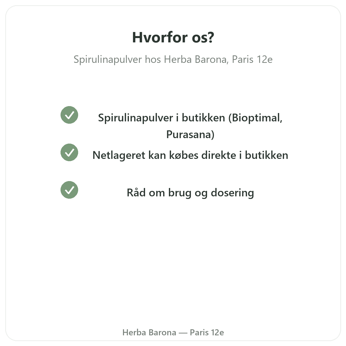 Hvorfor købe Blå spirulinapulver Paris i Paris hos Herba Barona Paris 12