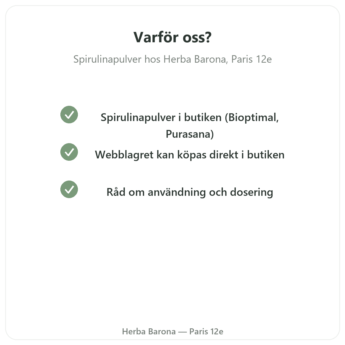 Varför köpa blått spirulinapulver i Paris hos Herba Barona Paris 12e