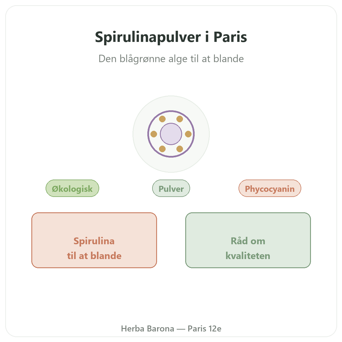 Blå spirulinapulver Paris - præsentation af mærket hos Herba Barona Paris 12