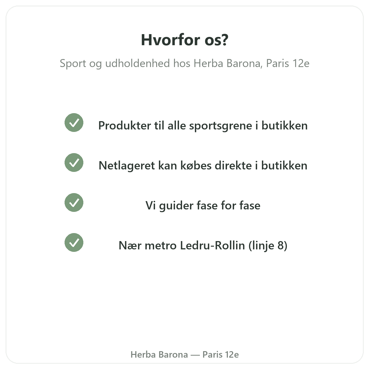 Hvorfor købe kosttilskud til sport og udholdenhed i Paris hos Herba Barona Paris 12