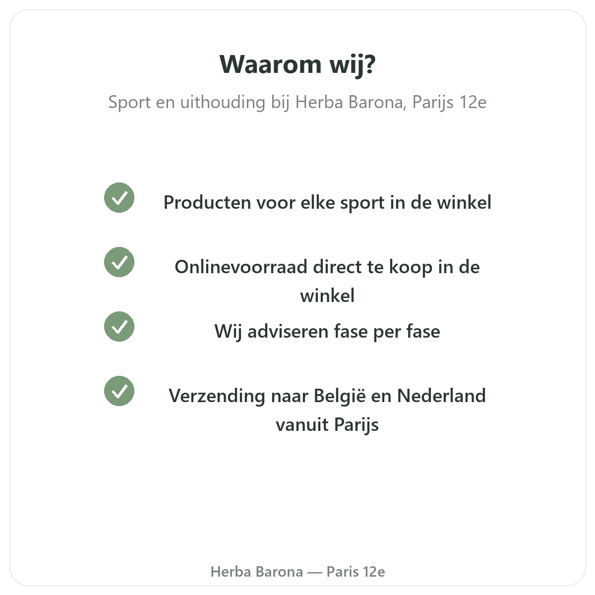 Pourquoi acheter Complements sport et endurance a Paris chez Herba Barona Paris 12e