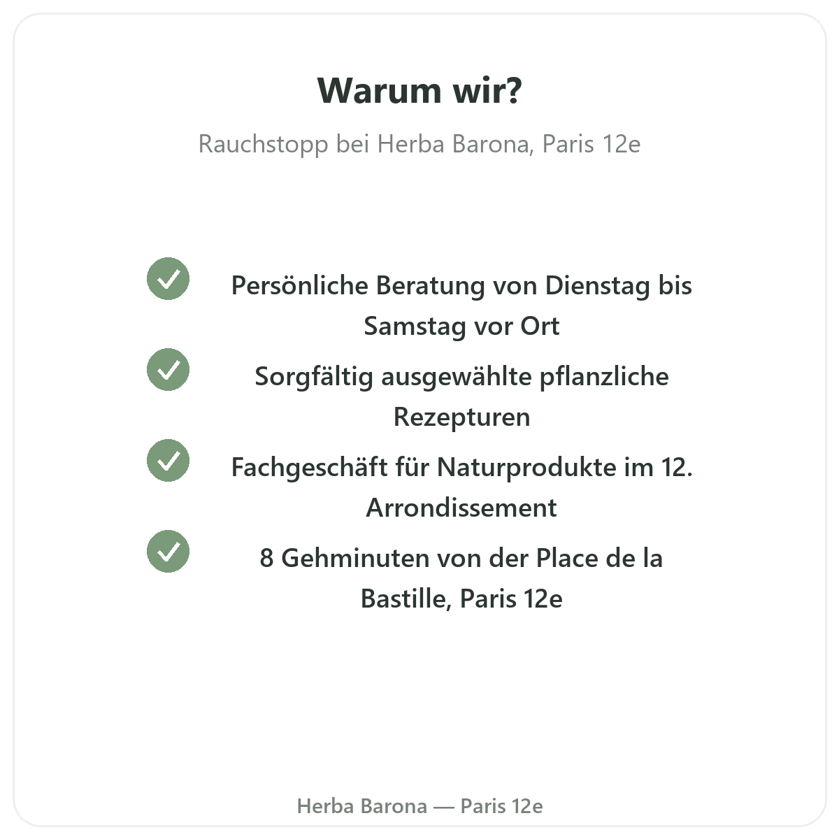 Warum Präparate zum Rauchstopp in Paris bei Herba Barona kaufen Paris 12e