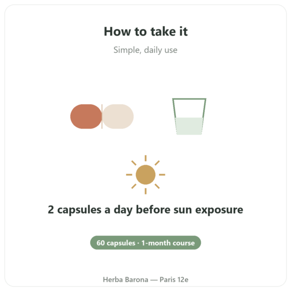Sun Prep Formula - Novoma - 60 capsules quality Paris Herba Barona