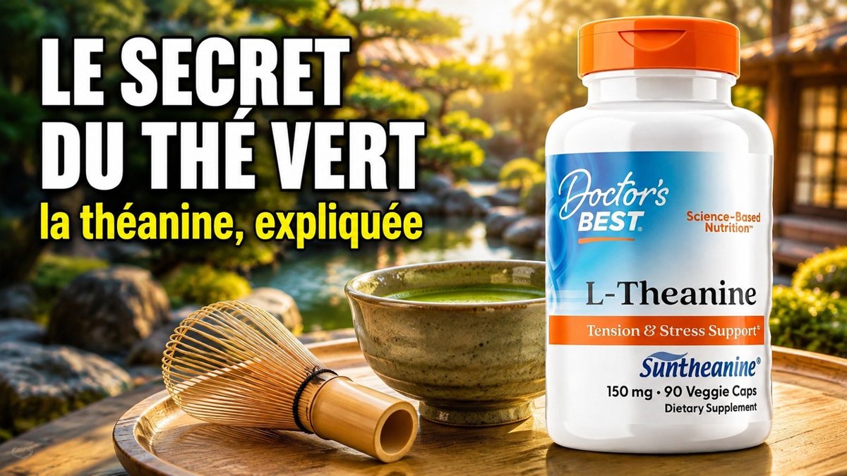 Vidéo L-théanine Suntheanine Doctor's Best 150 mg 90 gélules Paris Herba Barona