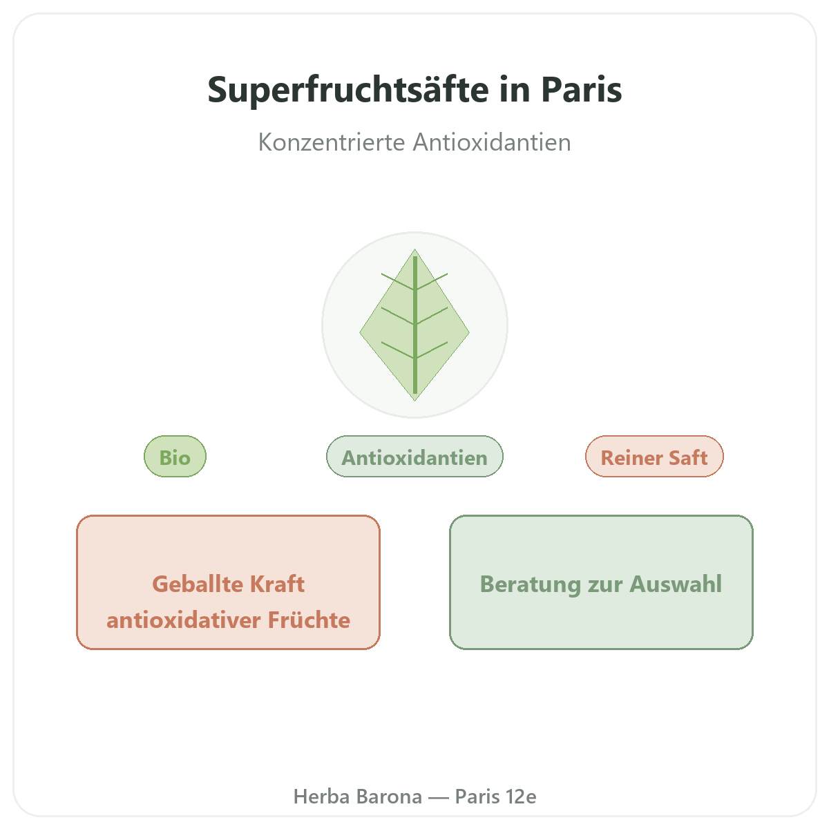 Superfruchtsäfte Paris - Vorstellung der Marke bei Herba Barona Paris 12e
