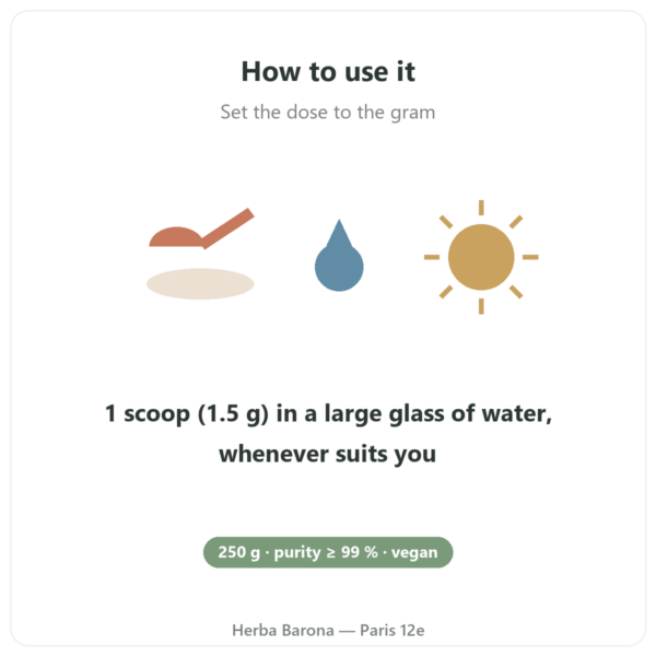 Taurine Powder – Dynveo – 250 g how to use Paris Herba Barona