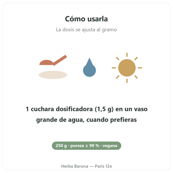 Taurina en polvo – Dynveo – 250 g modo de uso Paris Herba Barona