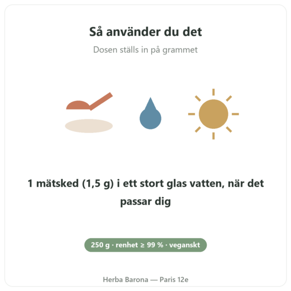 Taurin pulver – Dynveo – 250 g användning Paris Herba Barona