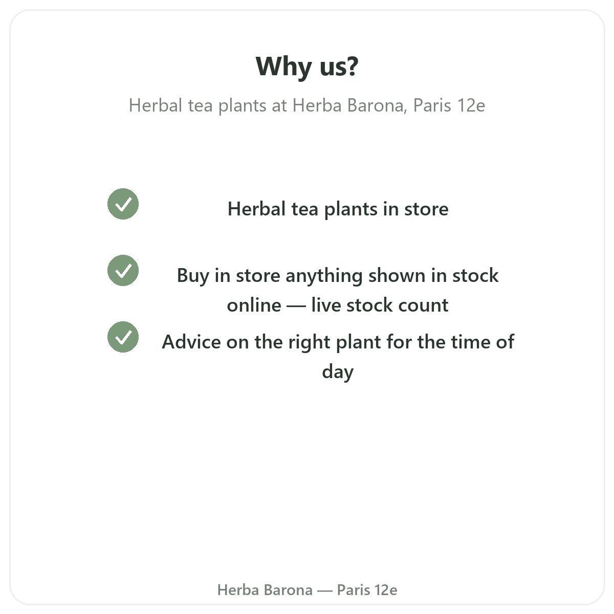 Why buy herbal teas in Paris at Herba Barona Paris 12th