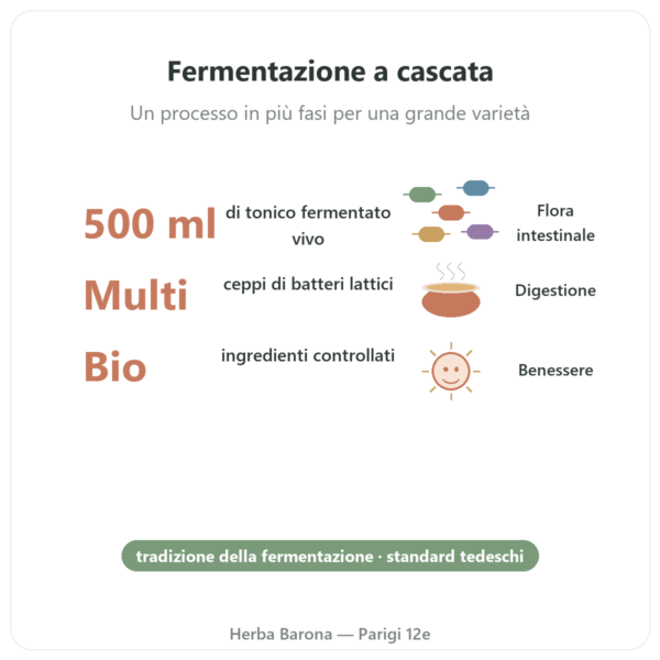 Tonico BIO Multi-Impuls® (500ml) – Jarmino benefici e dati chiave Paris Herba Barona