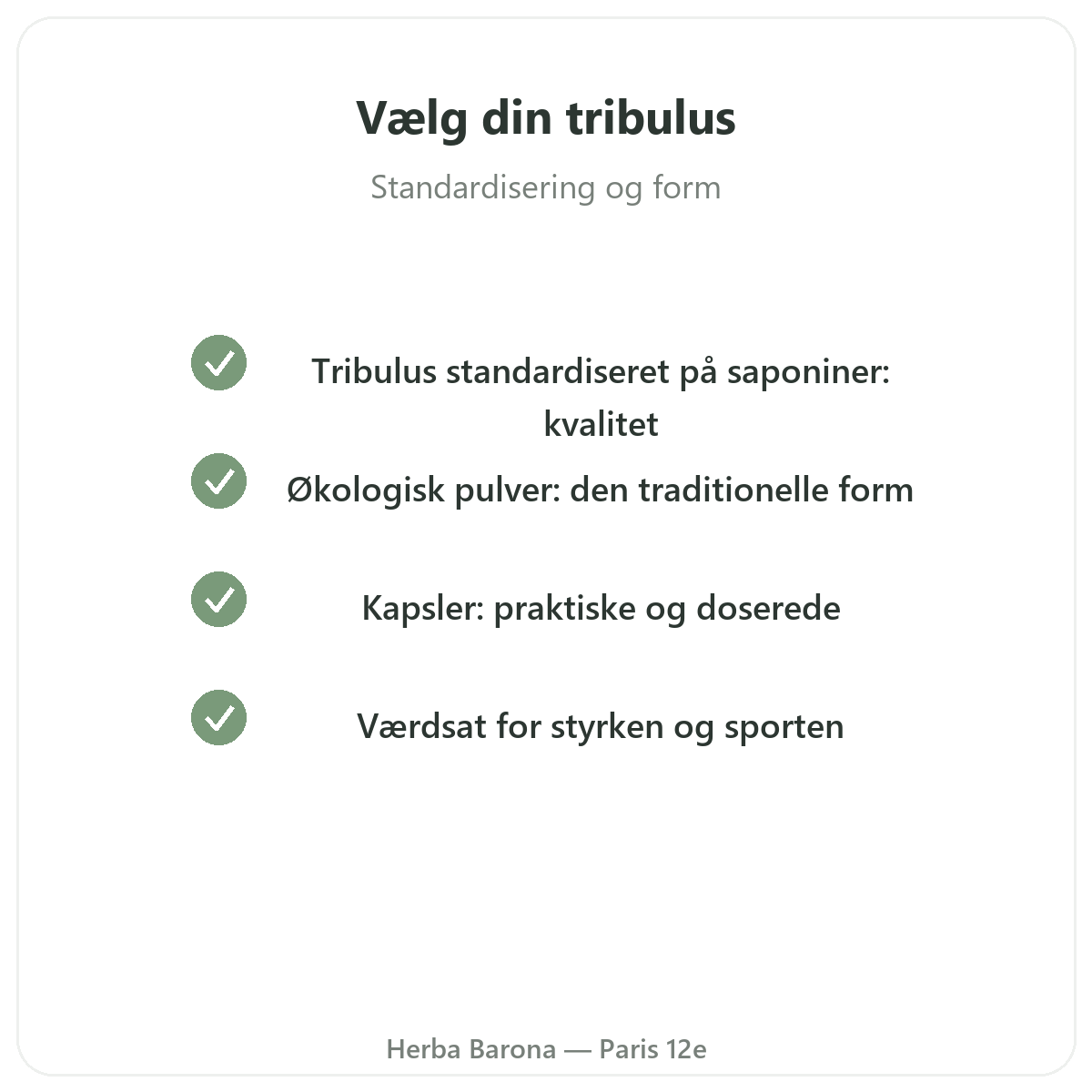 Tribulus Paris - kvalitetsløfter hos Herba Barona Paris 12