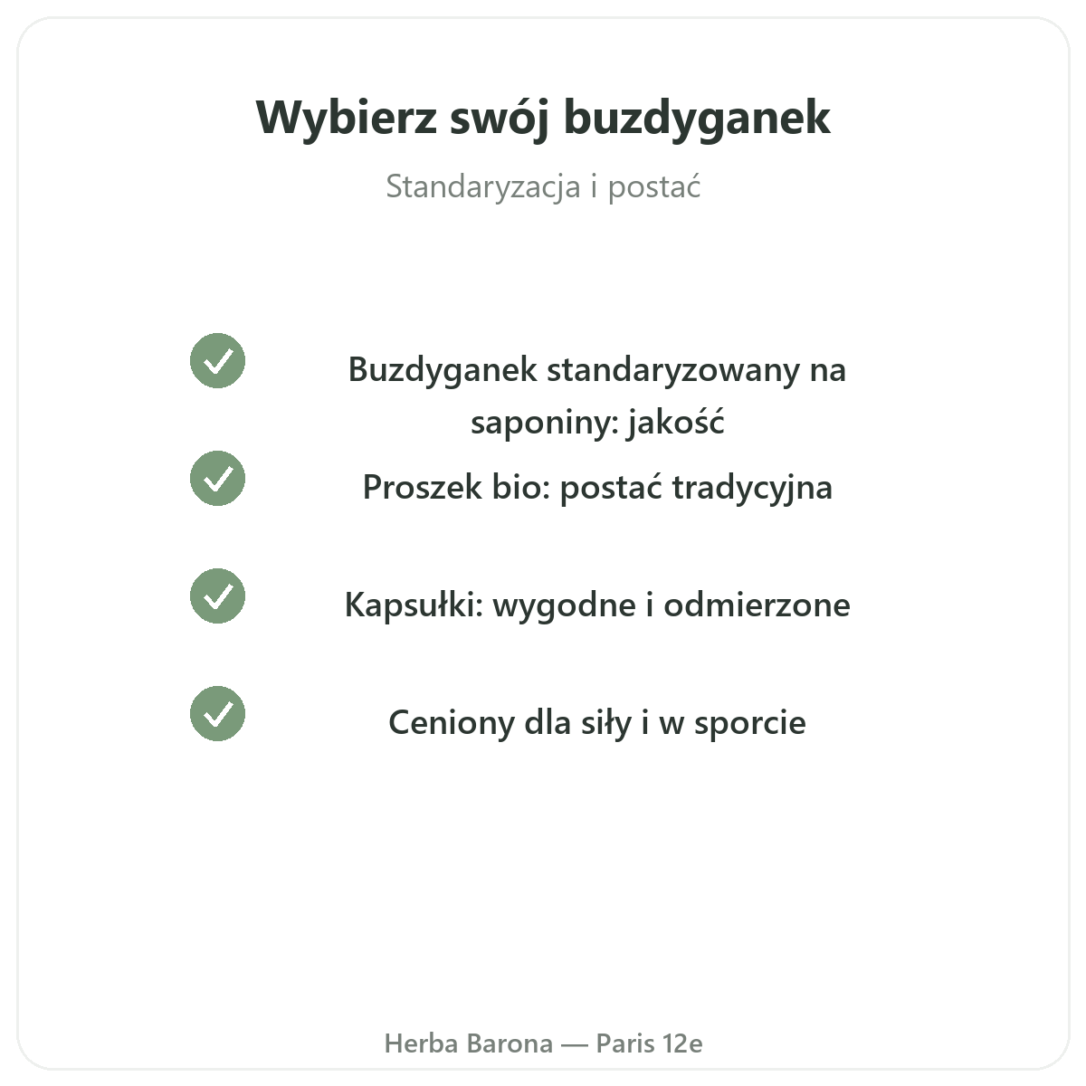 Tribulus - zobowiązania jakościowe Herba Barona