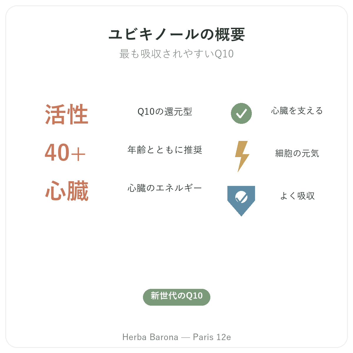 パリのユビキノール 概要 - 主な数字 Herba Barona パリ12区
