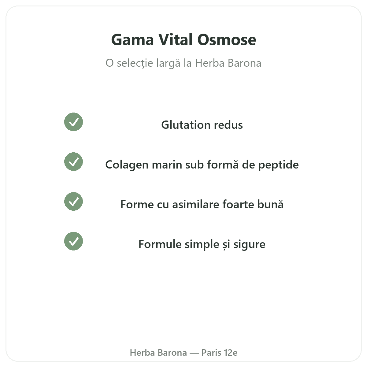 Gama Vital Osmose la Paris, la Herba Barona Paris, arondismentul 12