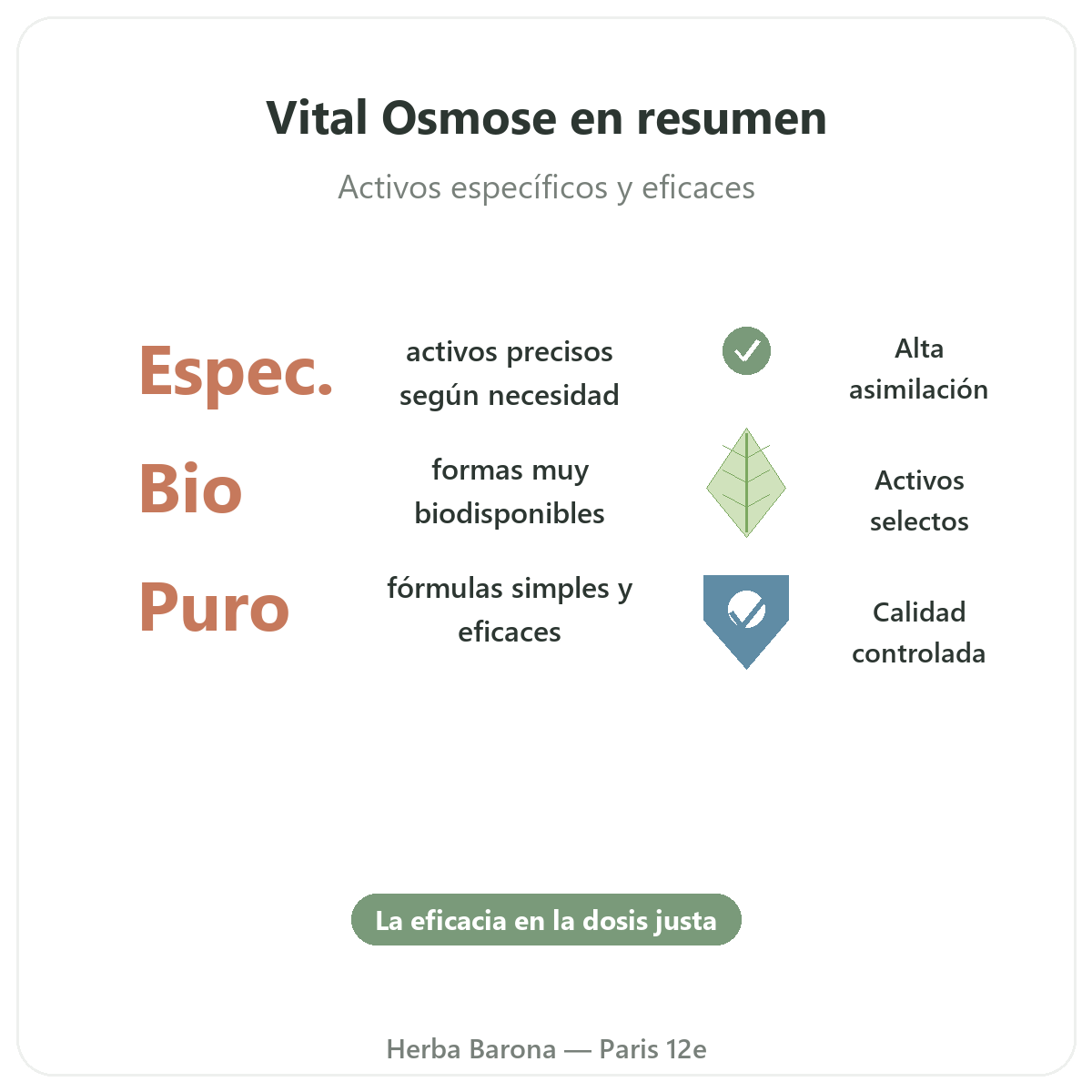 Vital Osmose París en pocas palabras - cifras clave en Herba Barona Paris 12e